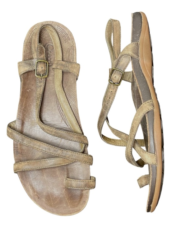 Chaco Shoes - Chaco Women’s Leather Strappy Sandals Brown Adjustable Buckle Hiking Outdoor